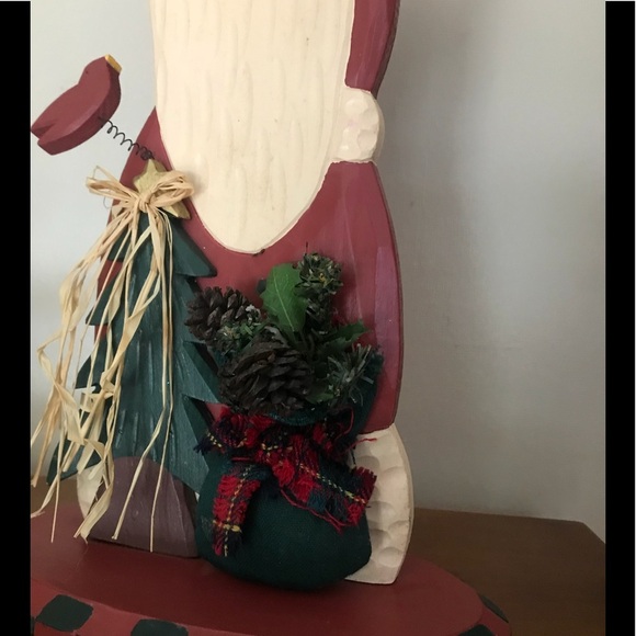 ❤️Rare Vintage Hand Painted Wooden Santa - Picture 8 of 8